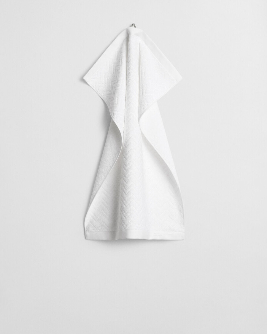 toalha jacquard espinha de peixe 50x70 - branca