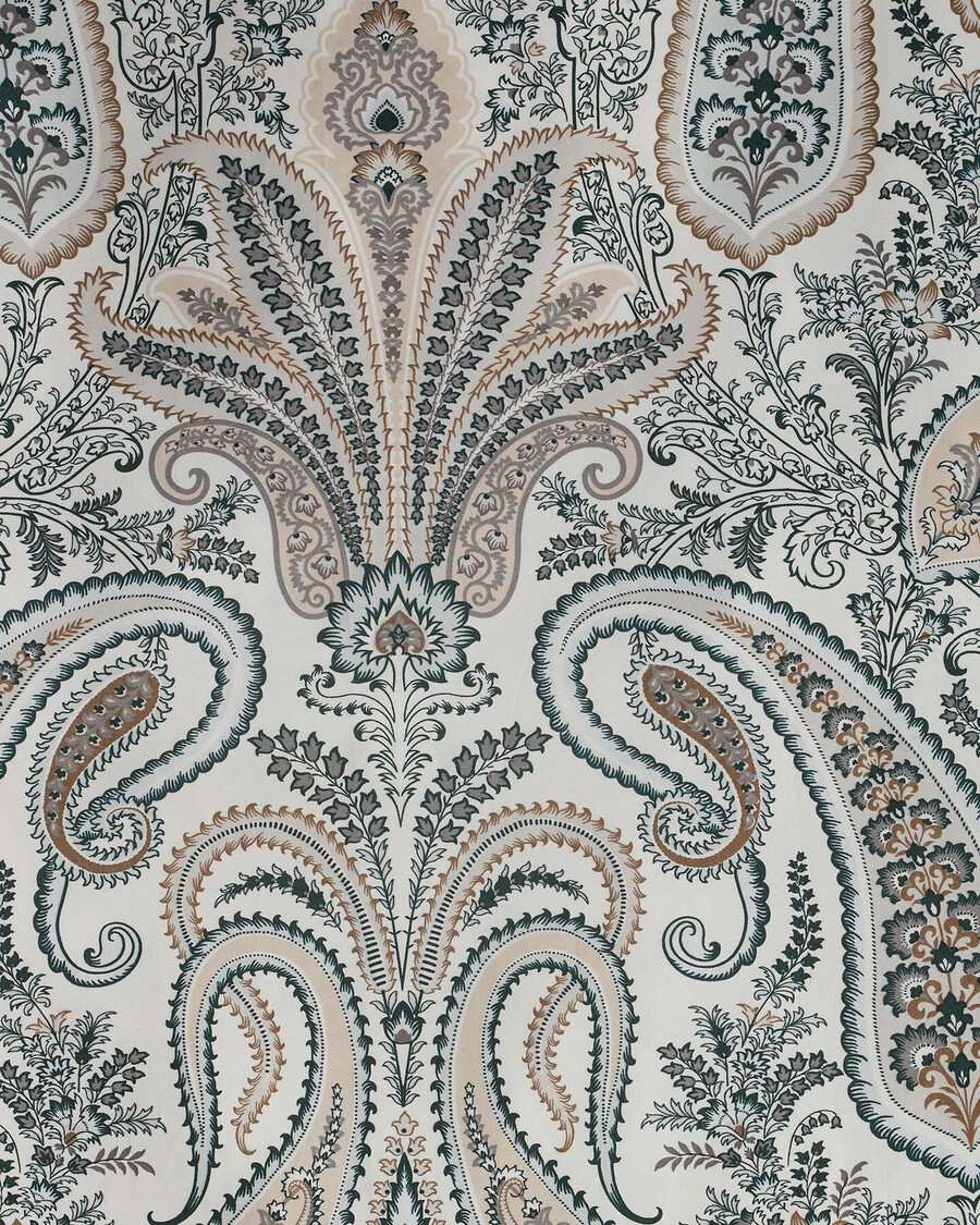 edredom individual key west paisley - verde tartan
