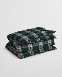 edredom de casal holiday flannel - verde xadrez