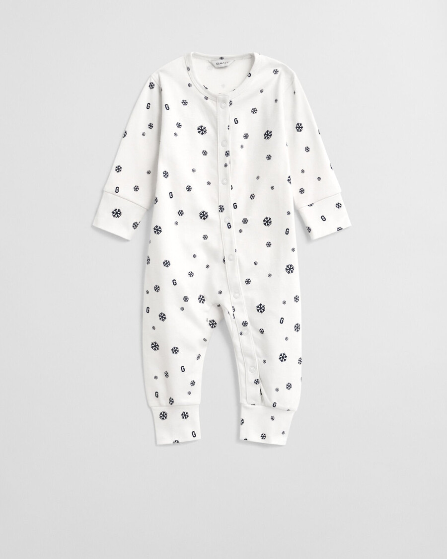 pijama infantil com estampa de floco de neve e g - azul noite