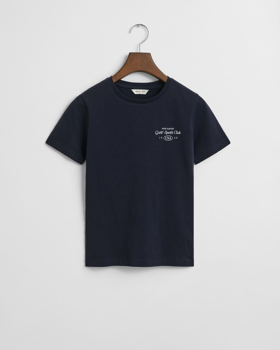camiseta com estampa do teen girls sports club - azul noite