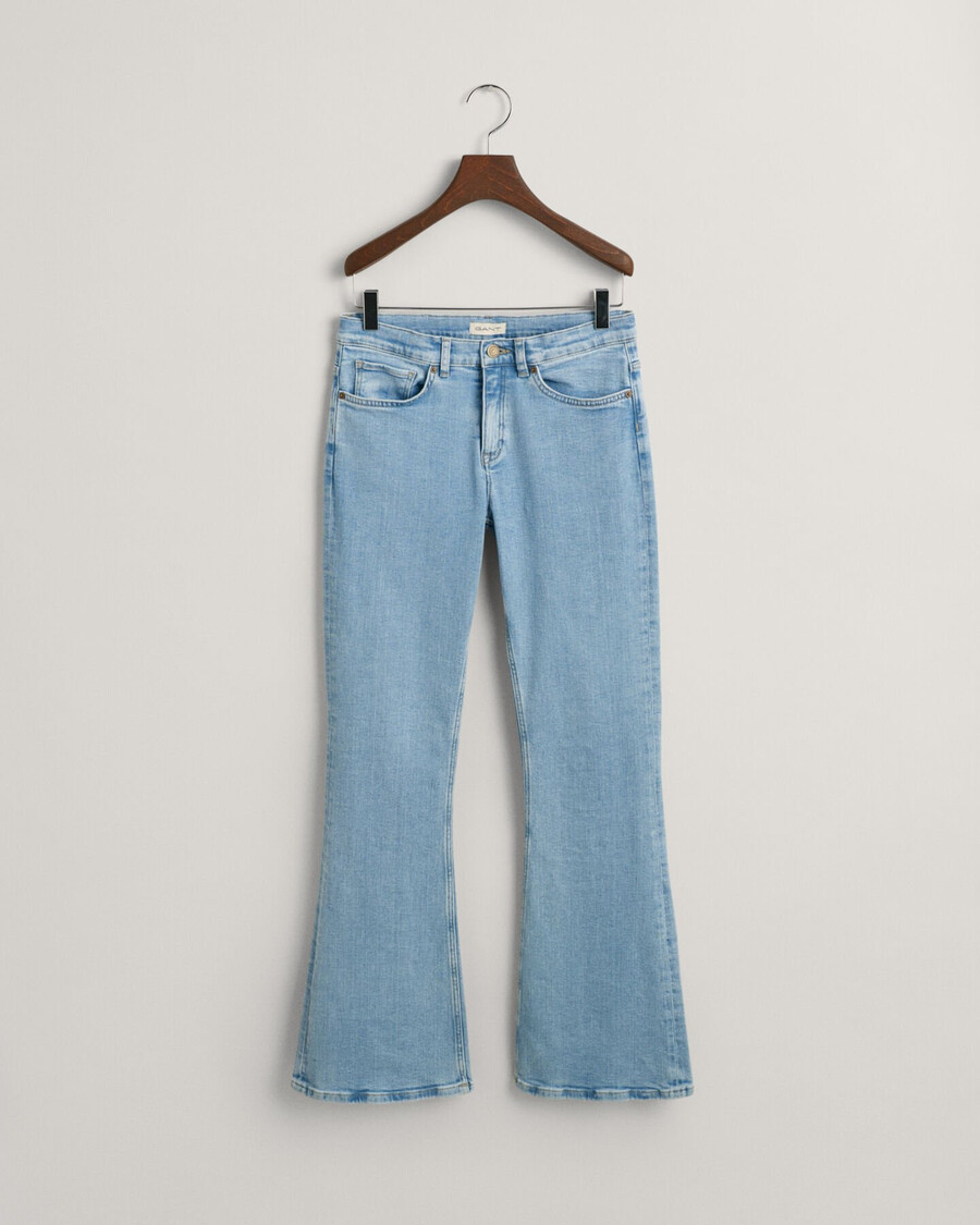 calça jeans bootcut para adolescentes - azul claro