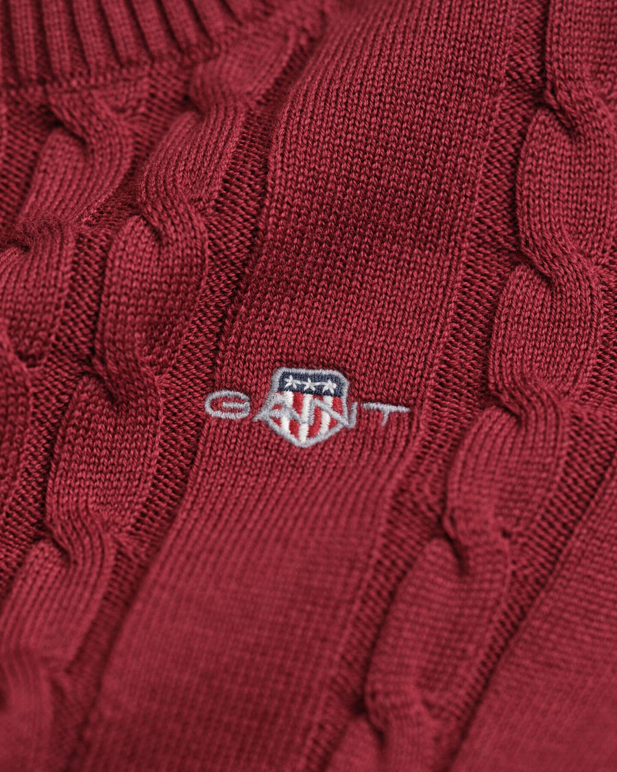 vestido infantil de malha trançada em algodão - vermelho volumoso