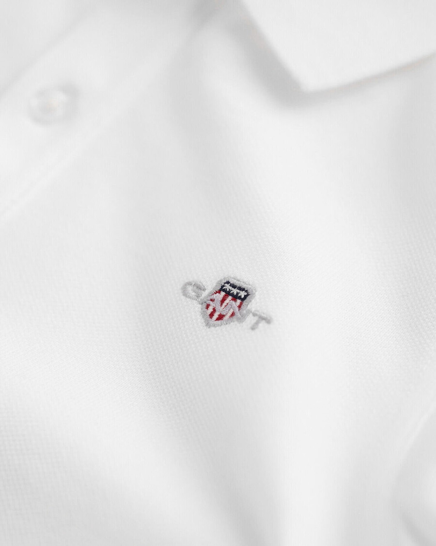 camisa polo infantil shield piqué - branca