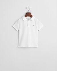 camisa polo infantil shield piqué - branca