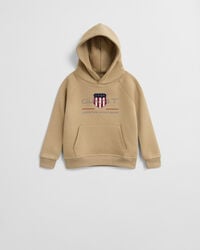 moletom kids archive shield - cáqui escuro