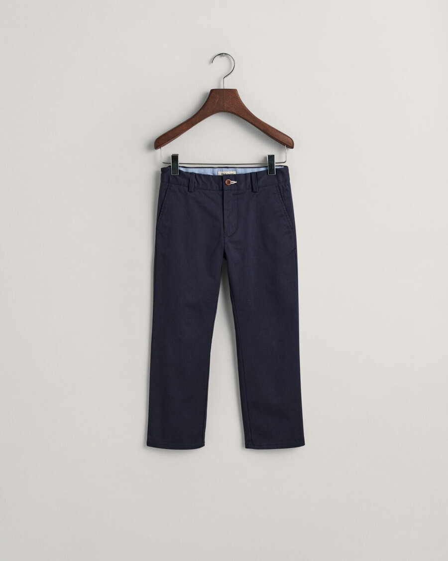 calças chino infantis de corte regular - azul marinho