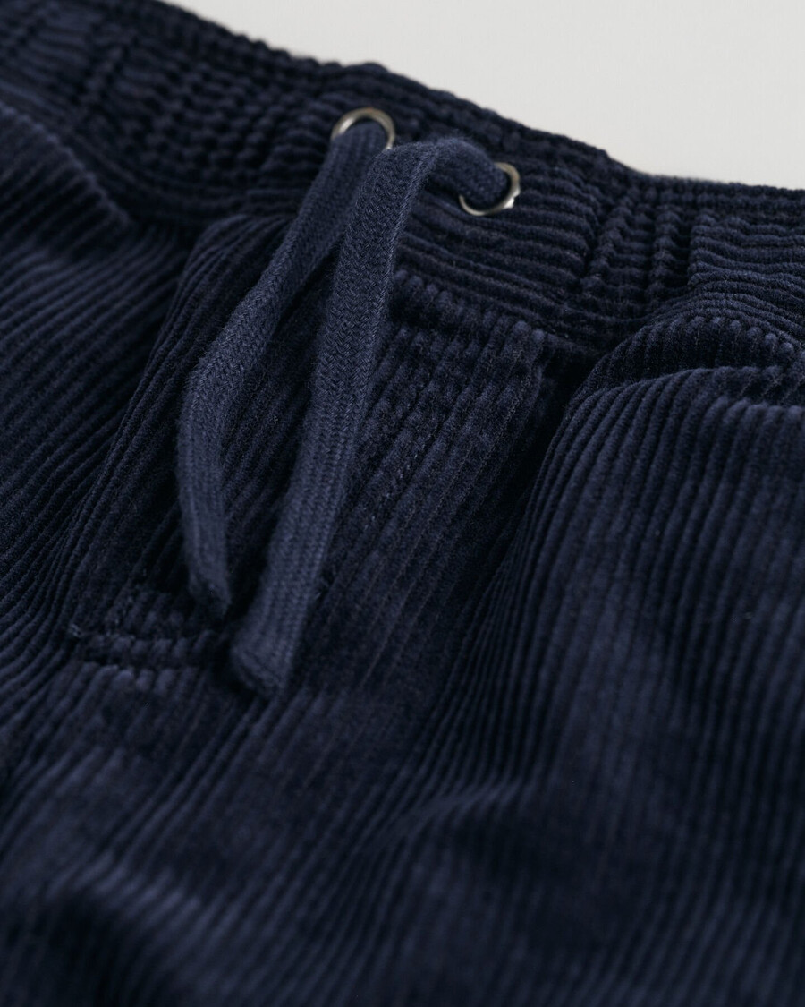calça infantil de veludo cotelê - azul noite