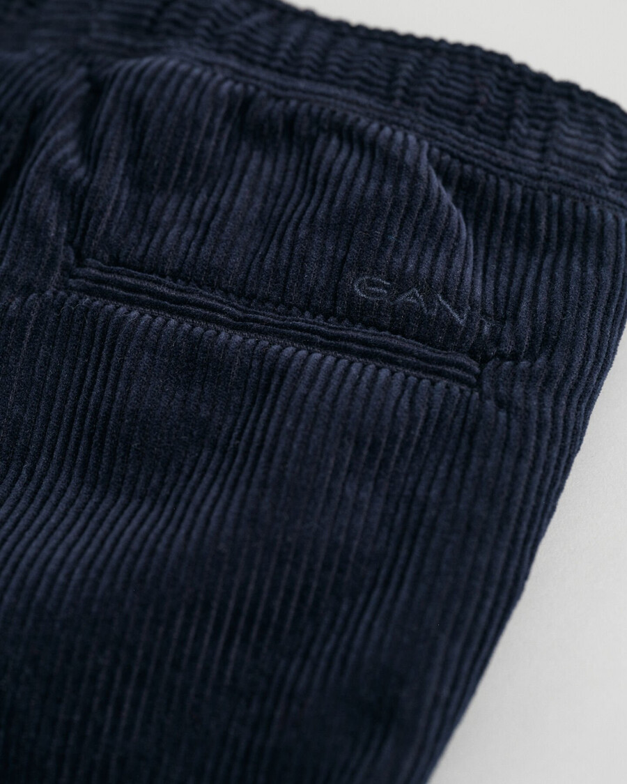 calça infantil de veludo cotelê - azul noite