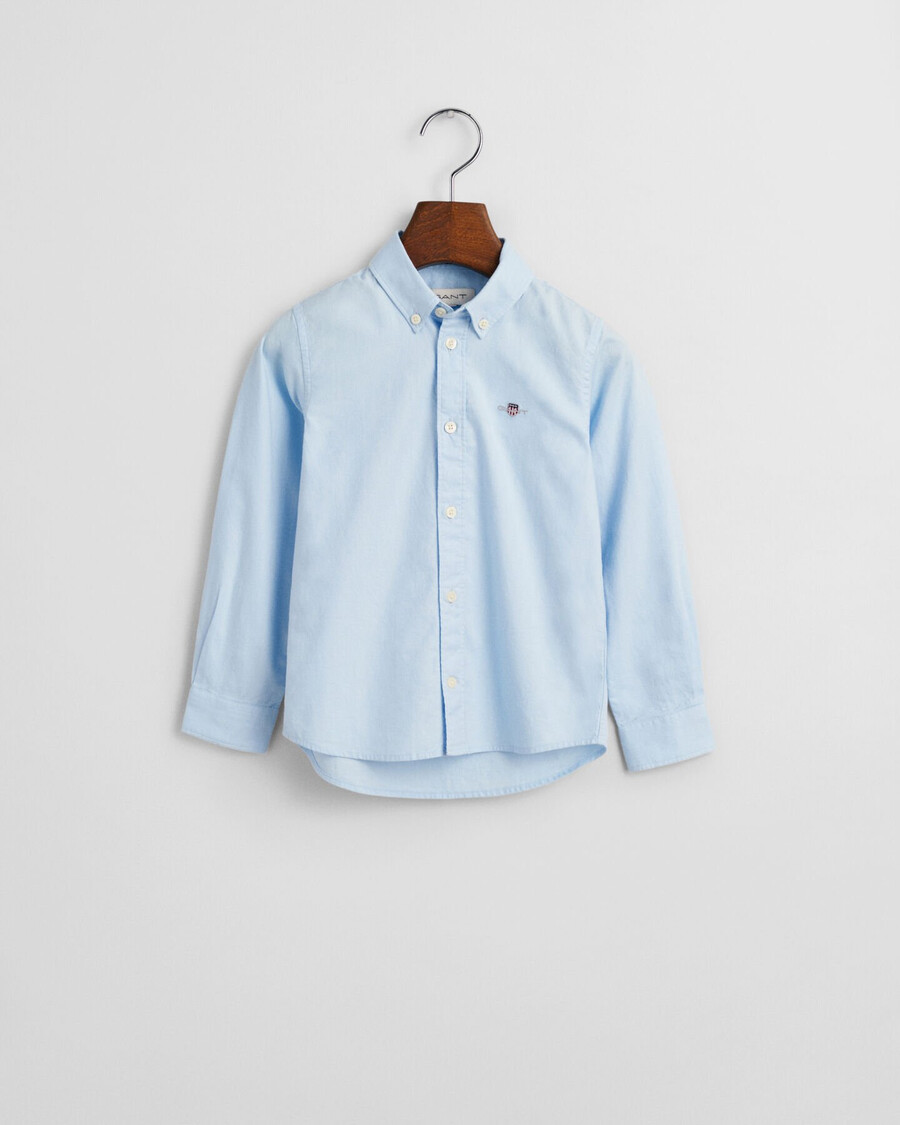 camisa oxford infantil shield - azul capri