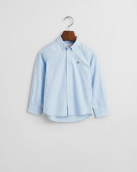 camisa oxford infantil shield - azul capri