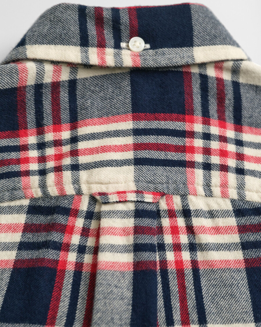 camisa infantil xadrez de flanela - vermelho rubi