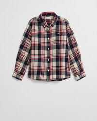 camisa infantil xadrez de flanela - vermelho rubi