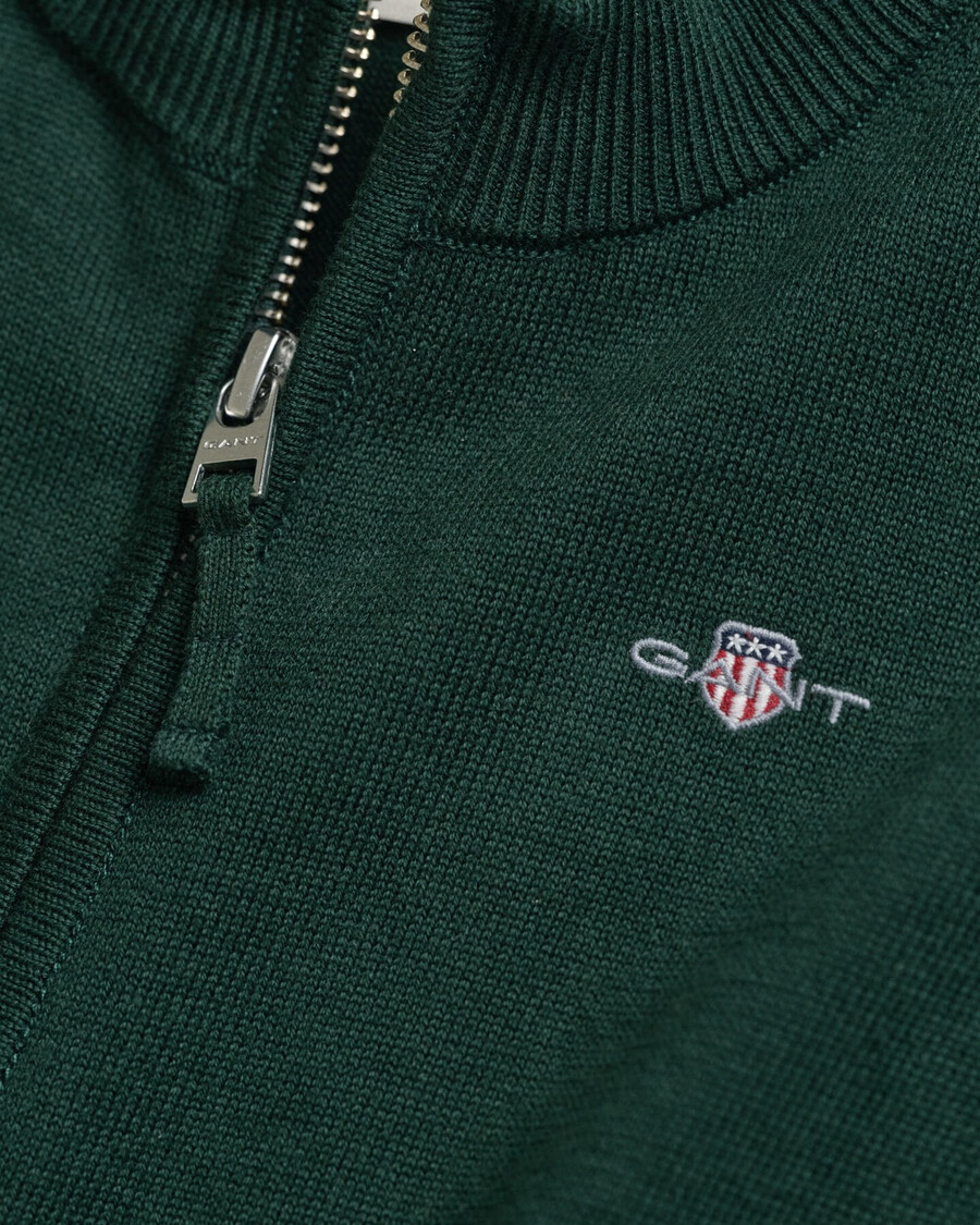 cardigã infantil shield de algodão com zíper - verde xadrez