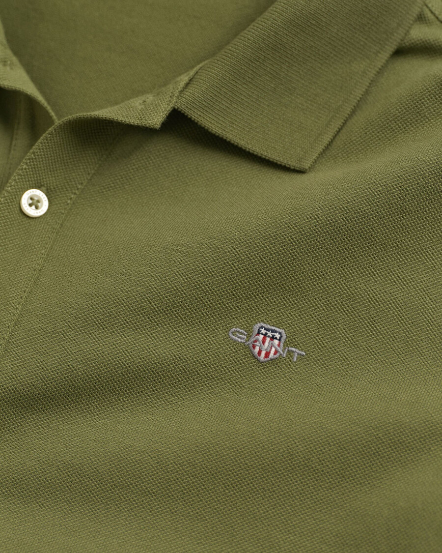 camisa polo teens shield piqué - verde oliva