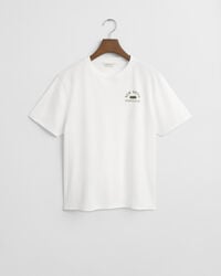 camiseta estampada para adolescentes - branca