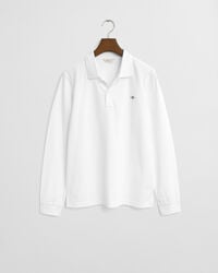 camisa de rúgbi piqué shield para adolescentes - branca