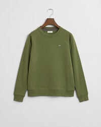 moletom teens shield com gola redonda - verde oliva