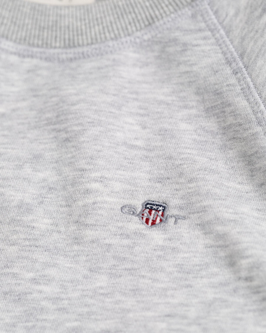 moletom teens shield com gola redonda - cinza mesclado claro