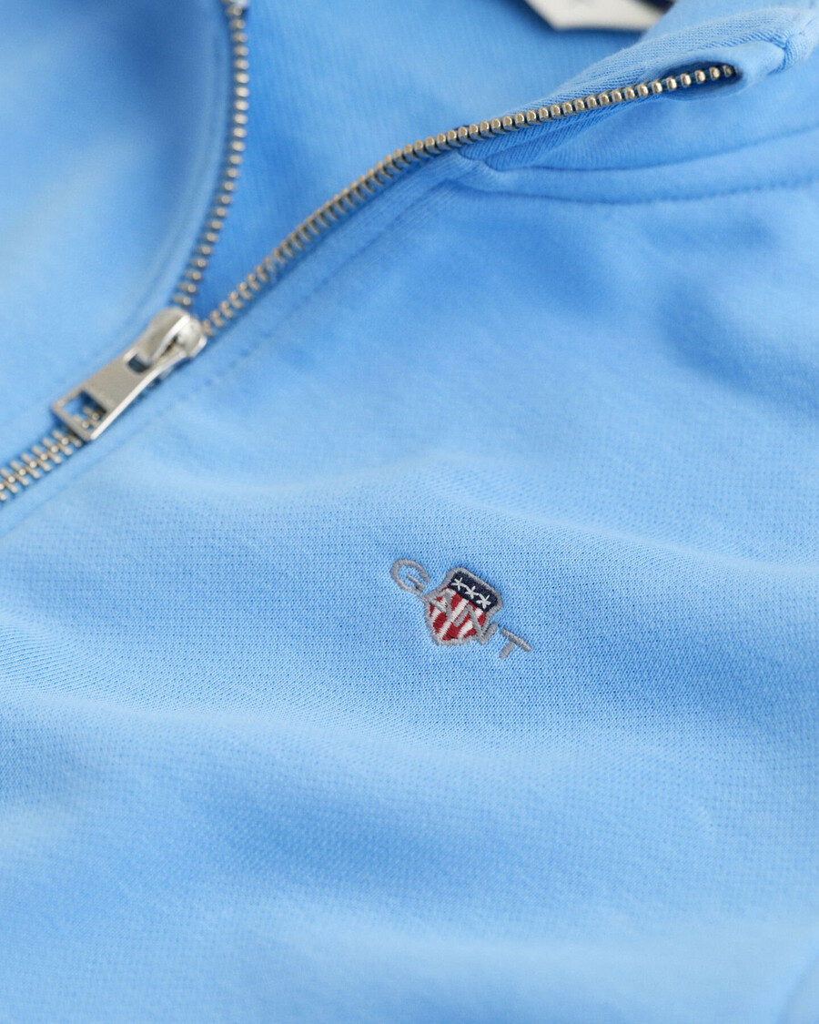 moletom teens shield com meio zíper - azul sonho