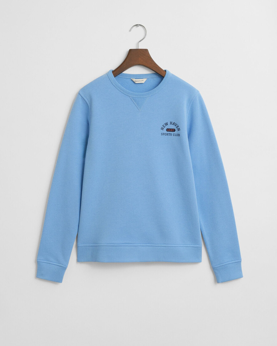 moletom com gola redonda e estampa para adolescentes - azul sonho