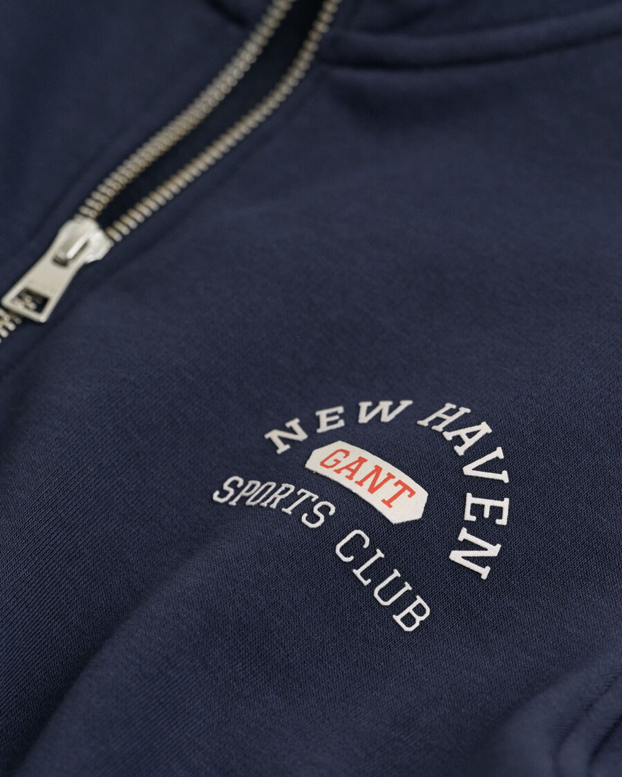 moletom teens graphic halfzip - azul noite