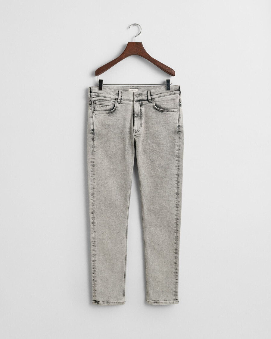calça jeans slim fit para adolescentes - cinza desbotada