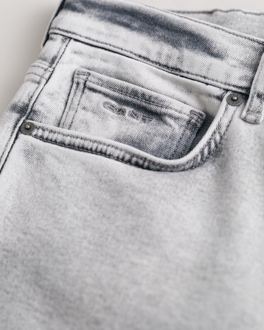 calça jeans slim fit para adolescentes - cinza desbotada