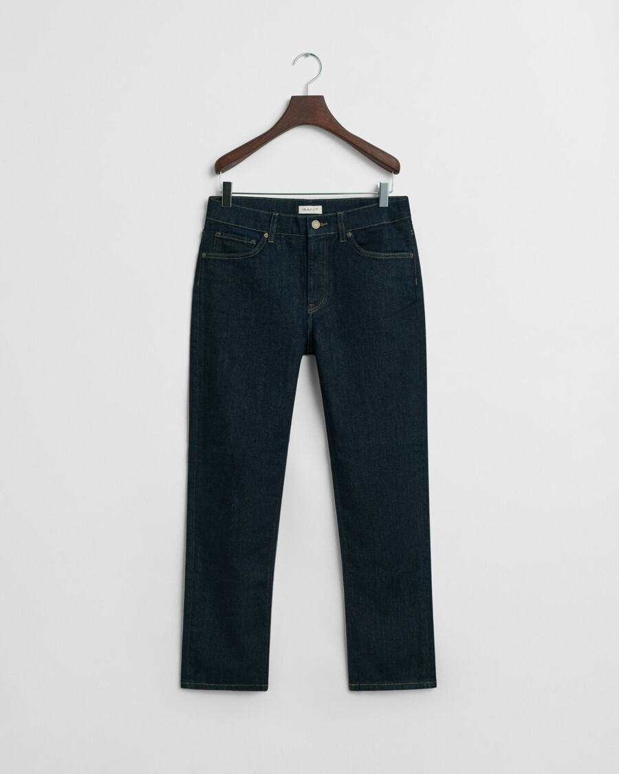 calça jeans reta para adolescentes - azul escuro