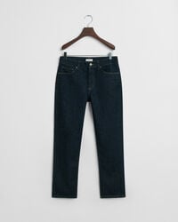 calça jeans reta para adolescentes - azul escuro