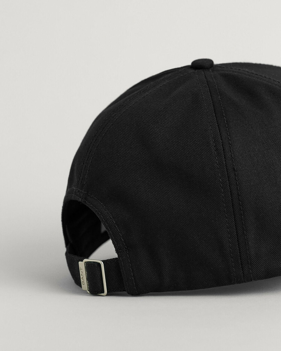 boné teens shield em sarja de algodão - preto