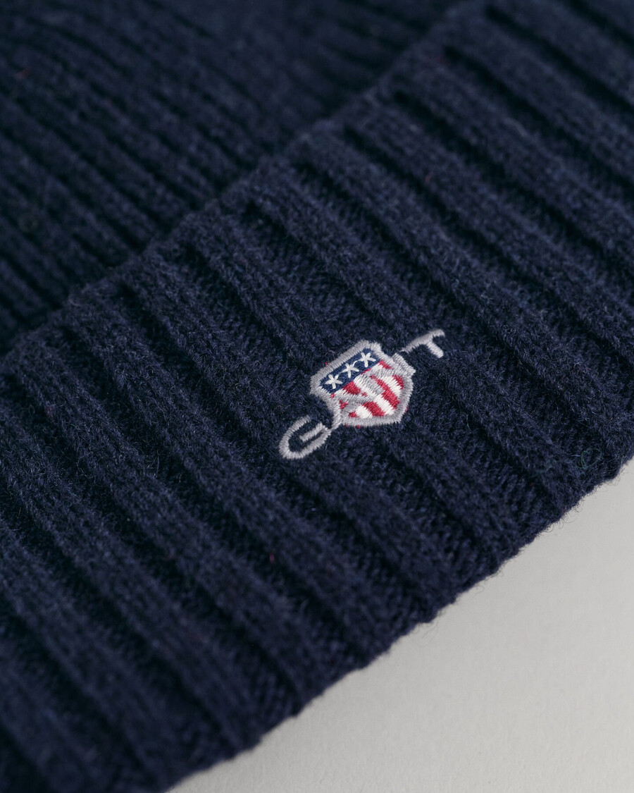 gorro de lã teens shield - azul noite