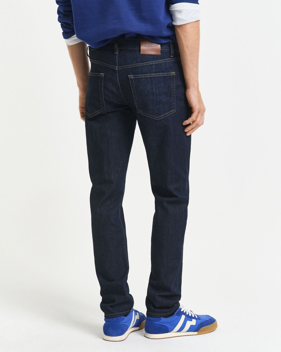 calça jeans slim fit - azul escuro