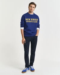 calça jeans slim fit - azul escuro
