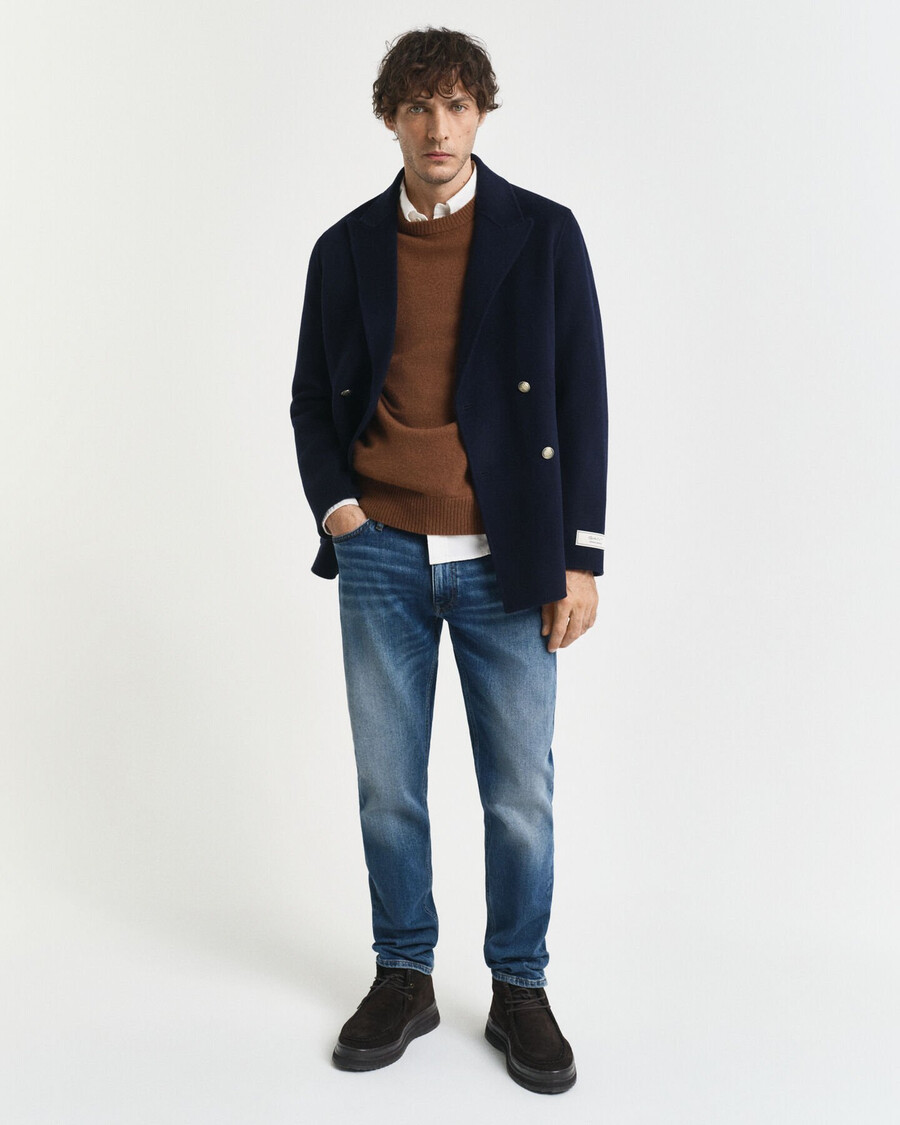 calça jeans slim fit - azul médio vintage