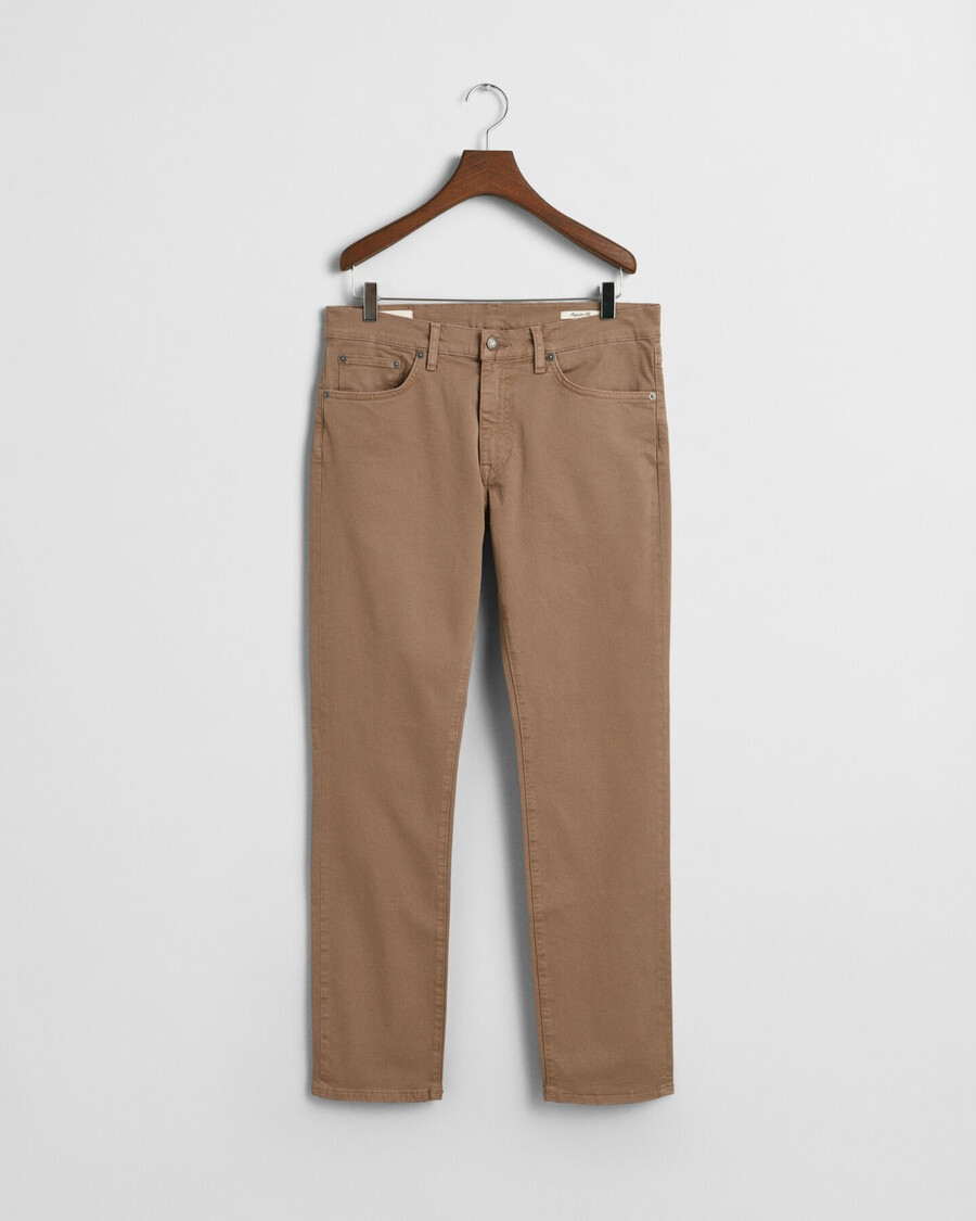 calça jeans desert de corte regular - marrom deserto
