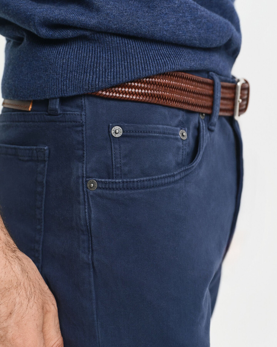 calça jeans desert de corte regular - marine