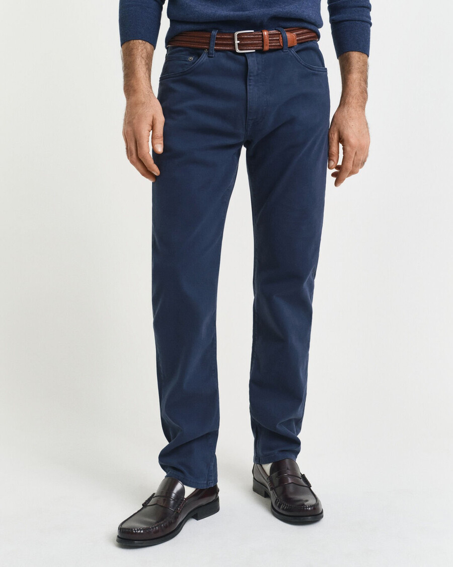 calça jeans desert de corte regular - marine