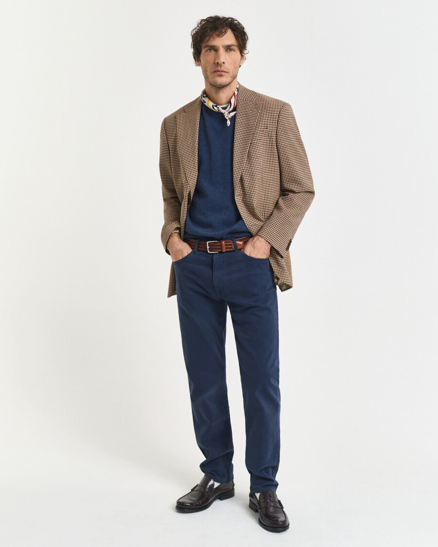 calça jeans desert de corte regular - marine