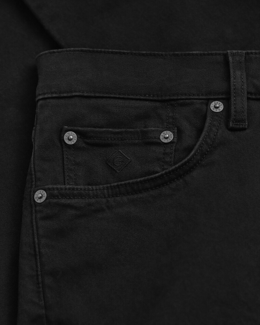 calça jeans desert de corte regular - preta