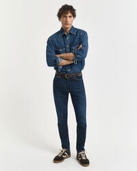 calça jeans active recover extra slim fit - azul escuro desgastado