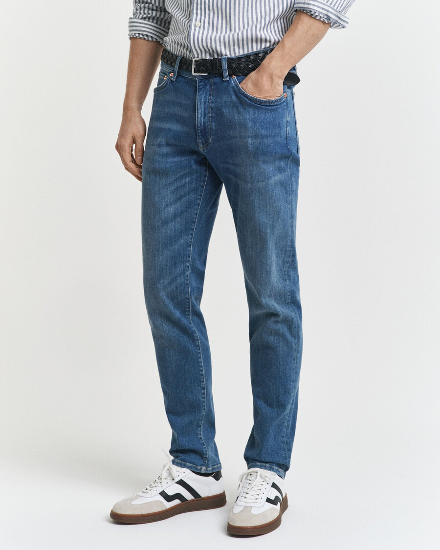 calça jeans active recover extra slim fit - azul médio desbotada