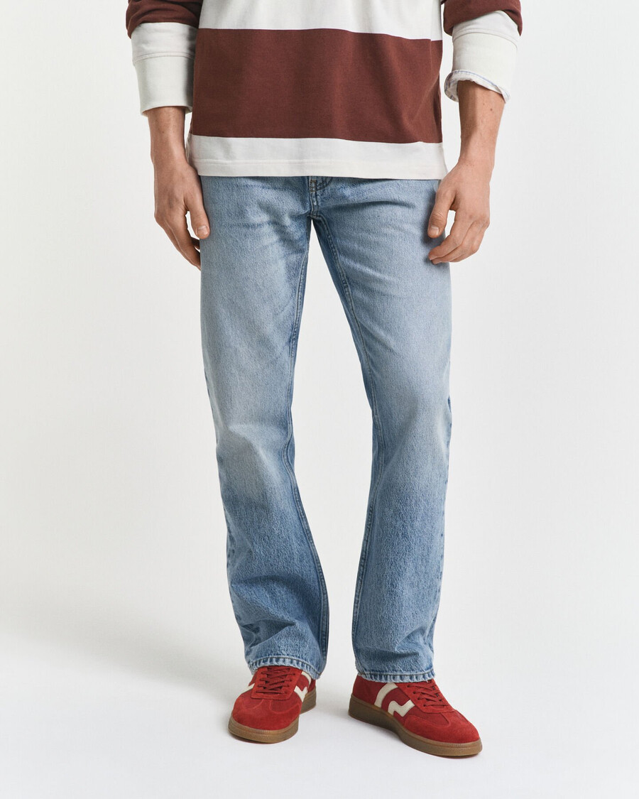 calça jeans bootcut vintage lavada - azul claro vintage
