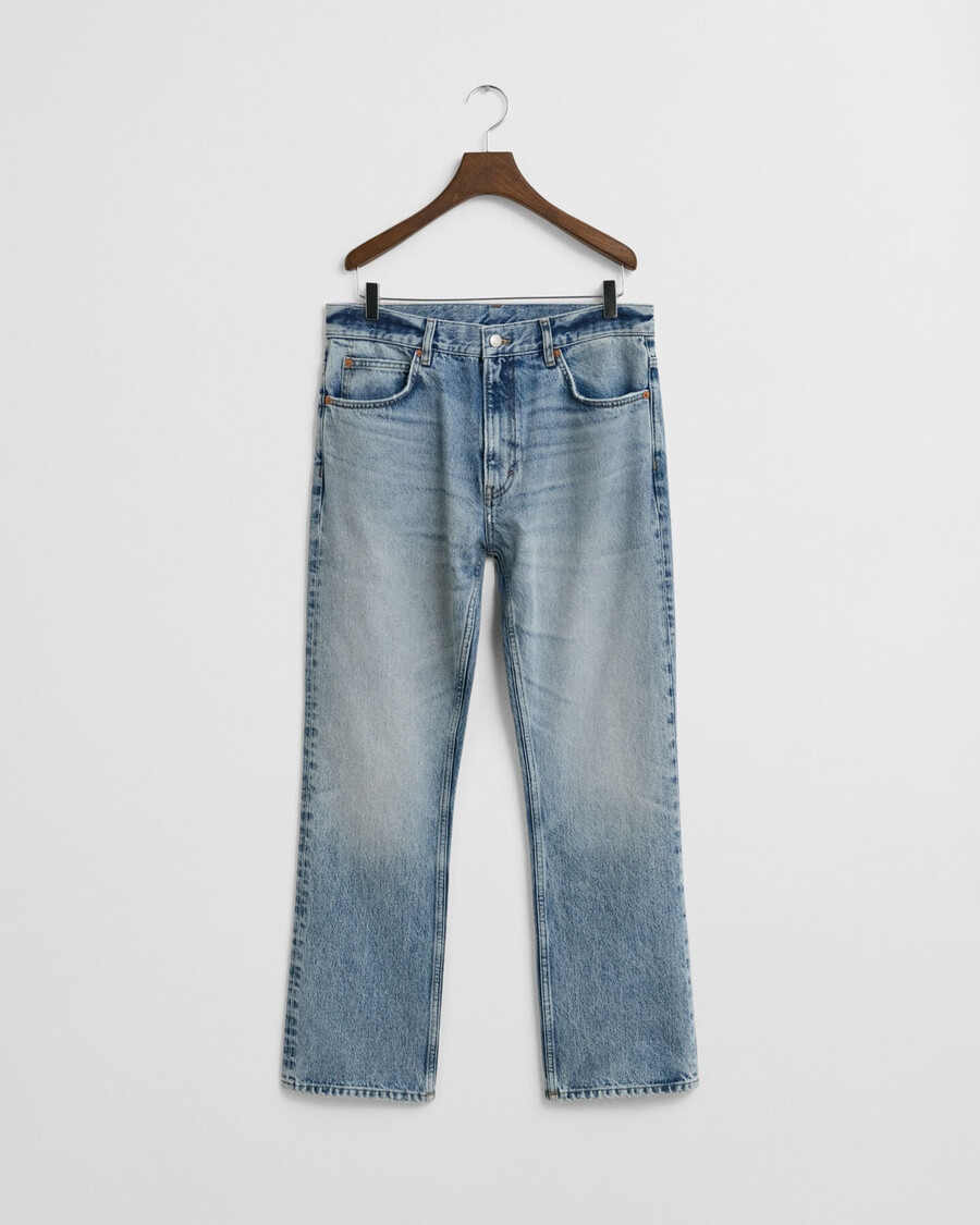 calça jeans bootcut vintage lavada - azul claro vintage