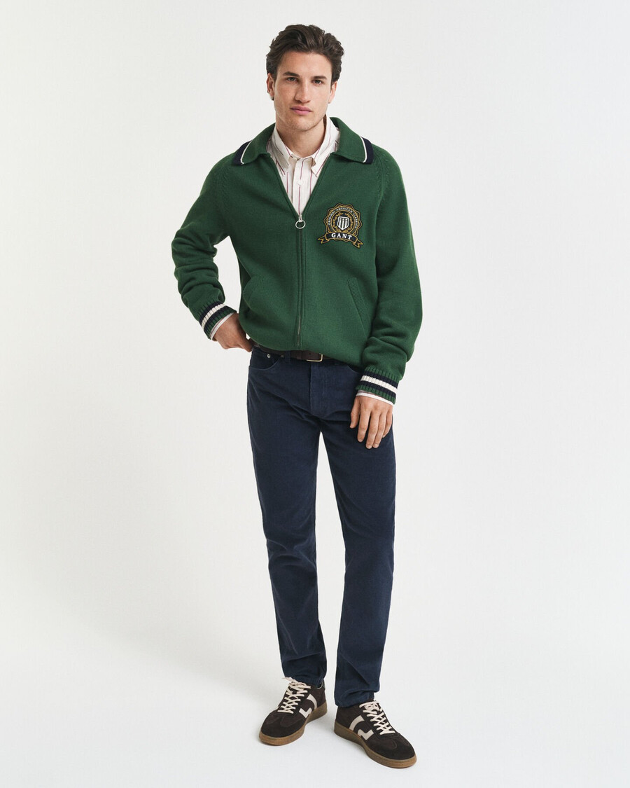 calça jeans de veludo cotelê slim fit - azul noite