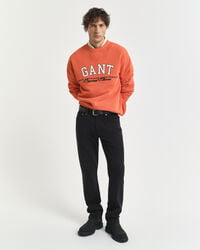 calça jeans de sarja macia com corte regular - preta