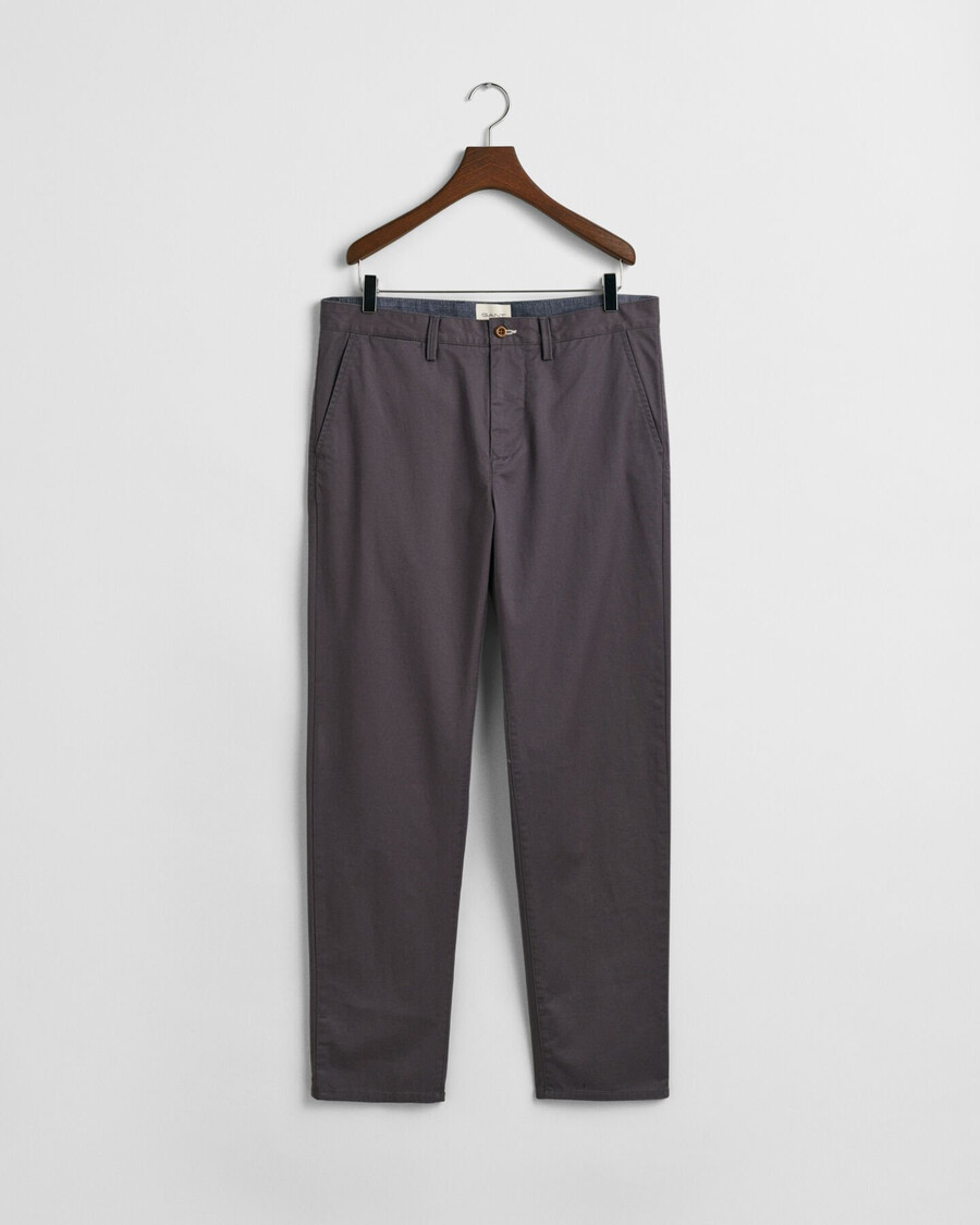 calças chinos em sarja regular fit - antracite