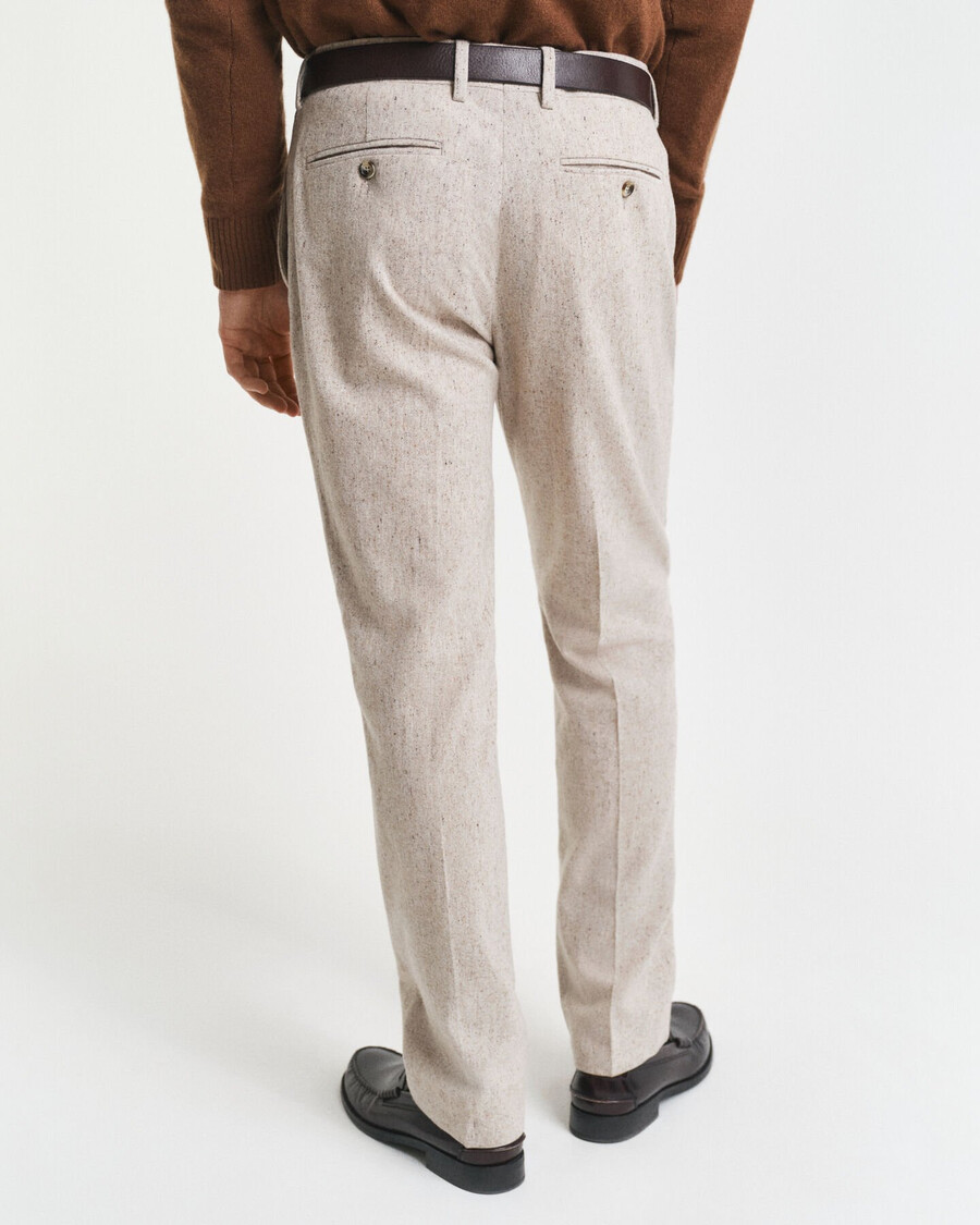 calças de fato slim fit donegal - mescla seed