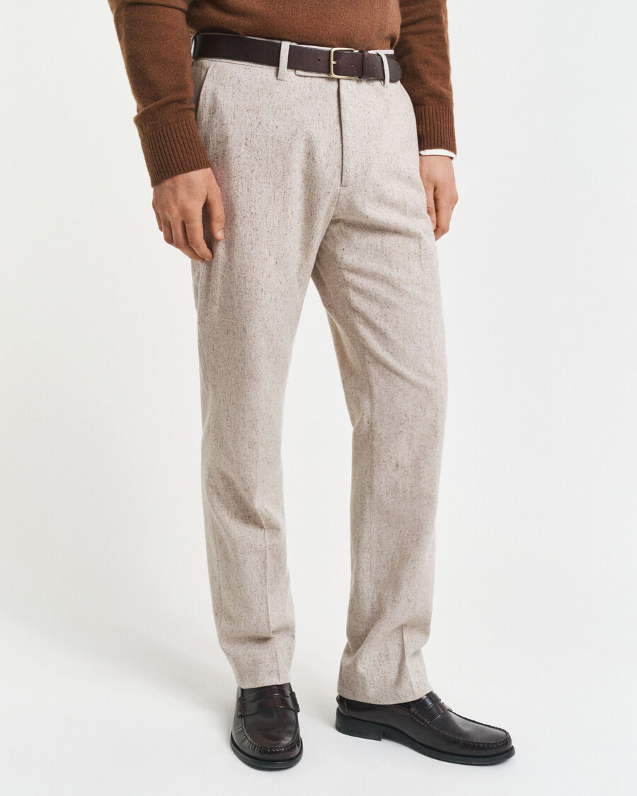 calças de fato slim fit donegal - mescla seed