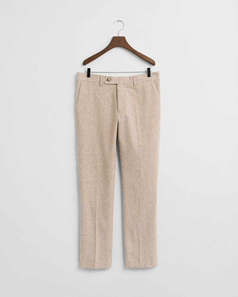 calças de fato slim fit donegal - mescla seed